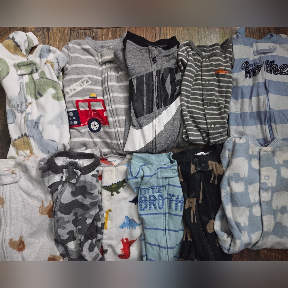Assorted Baby Sleepers Size 3 Months
